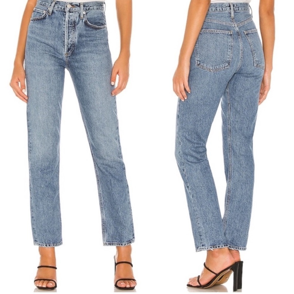 AGOLDE 90’s Pinch Waist Straight Leg Jeans Navigate Blue 22